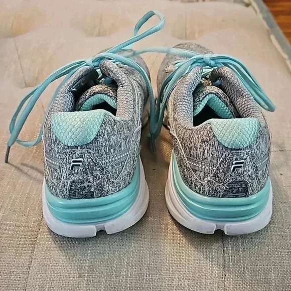 Fila Coolmax Gray/Teal Running Shoes Sz 7.5 - Picture 3 of 4
